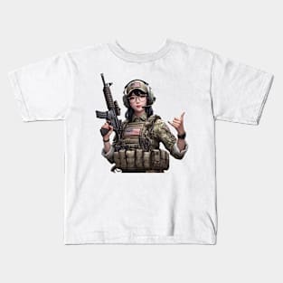 Tactical Girl Kids T-Shirt